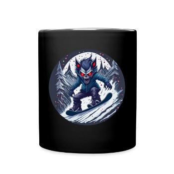 Gruseliges Halloween Party Kostüm Werwolf - Full Colour Mug - black - Front