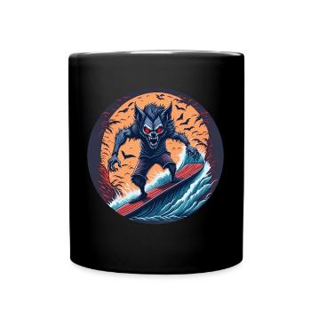 Gruseliges Halloween-partykostüm Werwolf Beim - Tasse einfarbig - Schwarz - Vorne