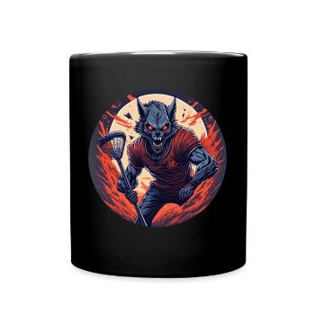 Gruseliges Halloween-partykostüm Werwolf Lacrosse - Tasse einfarbig - Schwarz - Vorne