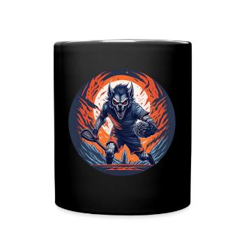 Gruseliges Halloween-partykostüm Werwolf Lacrosse - Tasse einfarbig - Schwarz - Vorne