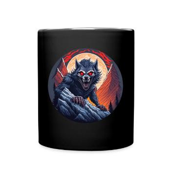 Gruseliges Halloween-partykostüm Werwolf-klettern - Tasse einfarbig - Schwarz - Vorne