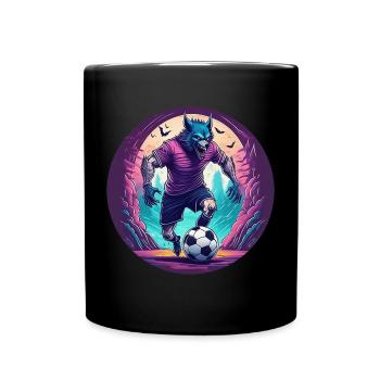 Effrayant Halloween Party Costume Werewolf Football - Mug uni - noir - Devant