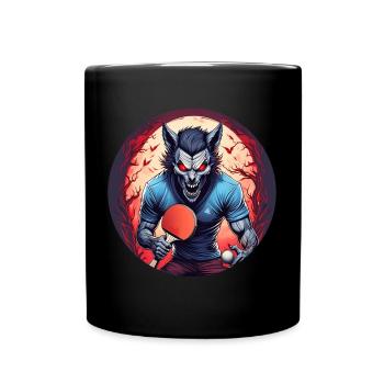 Gruseliges Halloween-partykostüm Werwolf Ping Pong - Tasse einfarbig - Schwarz - Vorne