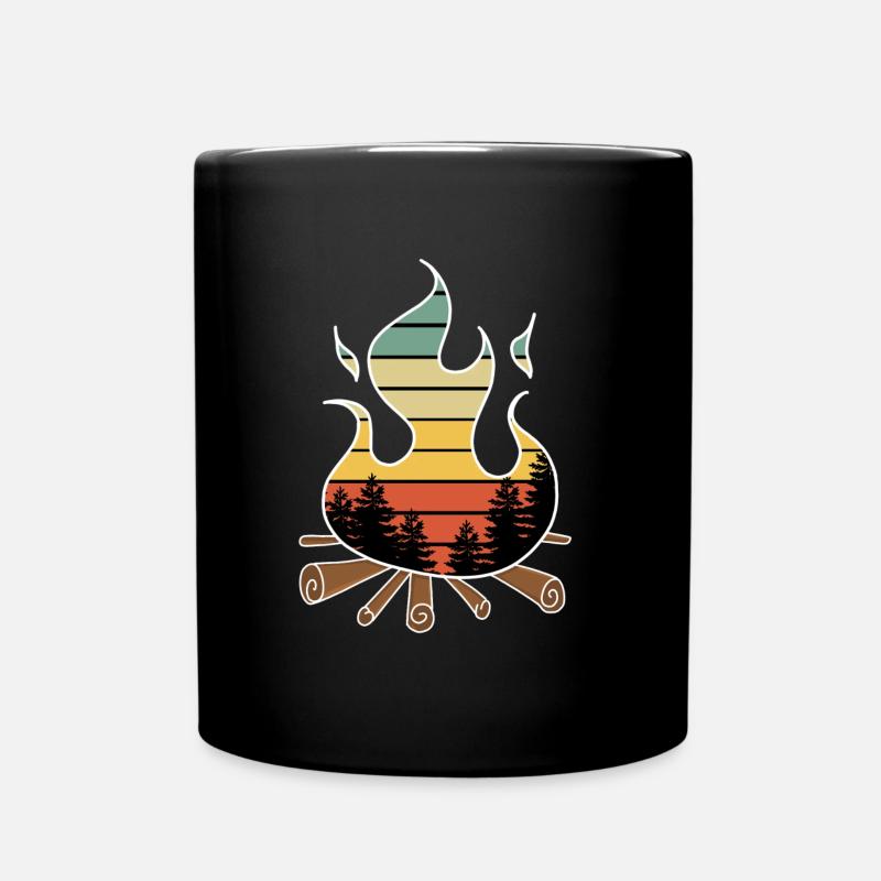 Lagerfeuer - Tasse einfarbig - Schwarz