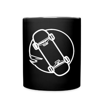 Dessin de planche à roulettes - Mug uni - noir - Devant