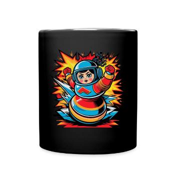 Action Matryoshka - Full Colour Mug - black - Front