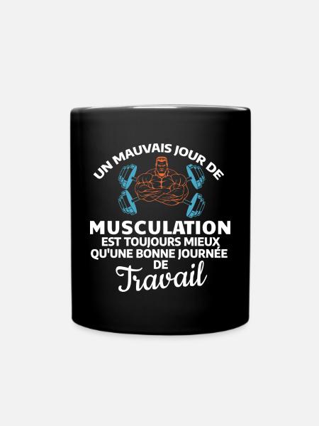Strength and Motivation Bodybuilding - Full Colour Mug - black