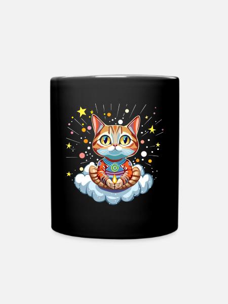 Chat astral mysterieux - Mug uni - noir