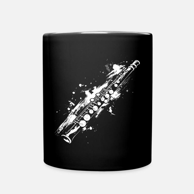 Flöte - Tasse einfarbig - Schwarz