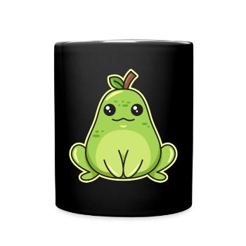 Frog pear design for frog lovers - Full Colour Mug - black - Front