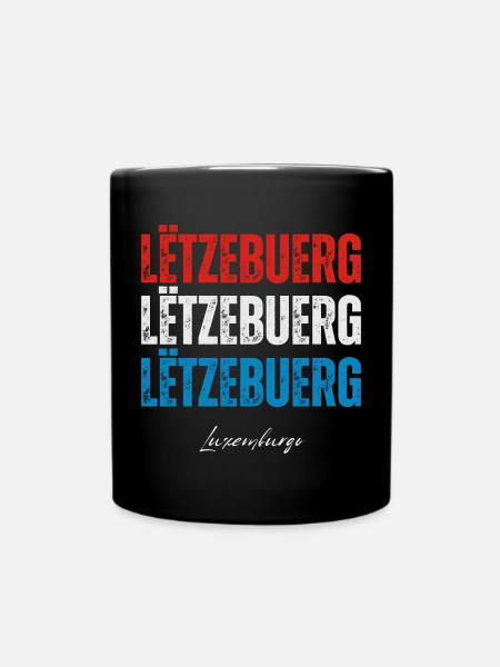 Flagge von Luxemburg, Luxemburger Stolz - Tasse einfarbig - Schwarz