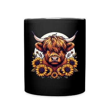 Kuhbauer Lustiger Bauernhof Kühe Tierfarm - Tasse einfarbig - Schwarz - Vorne