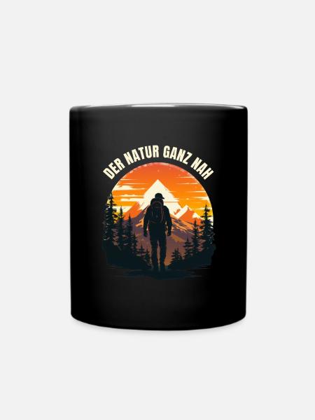 Der Natur ganz nah - Tasse einfarbig - Schwarz