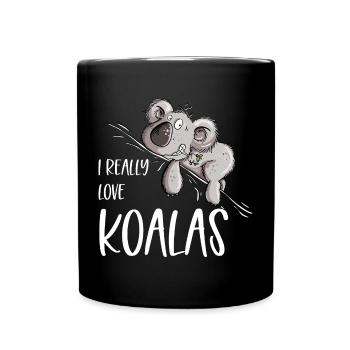 I Really Love Koalas Koala Bear - Full Colour Mug - black - Front