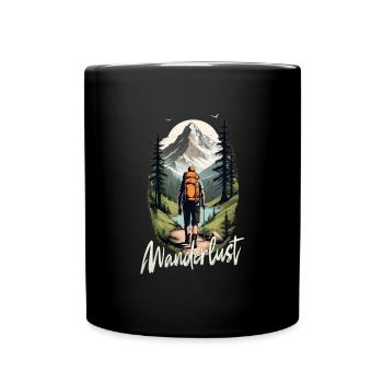 Wandern - Tasse einfarbig - Schwarz - Vorne