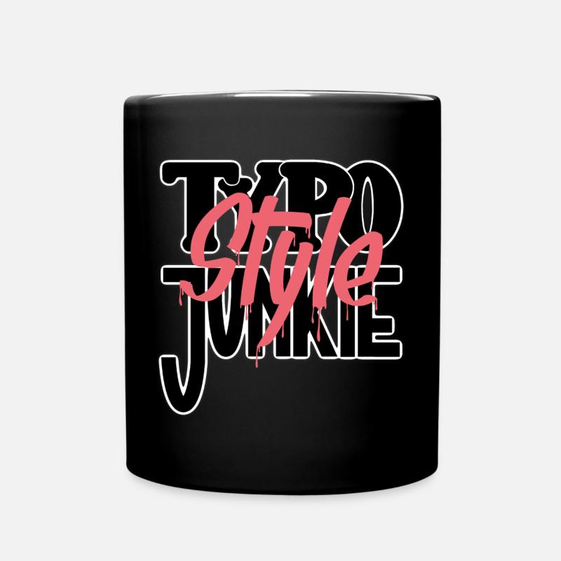 Typo Style Junkie - Tasse einfarbig - Schwarz