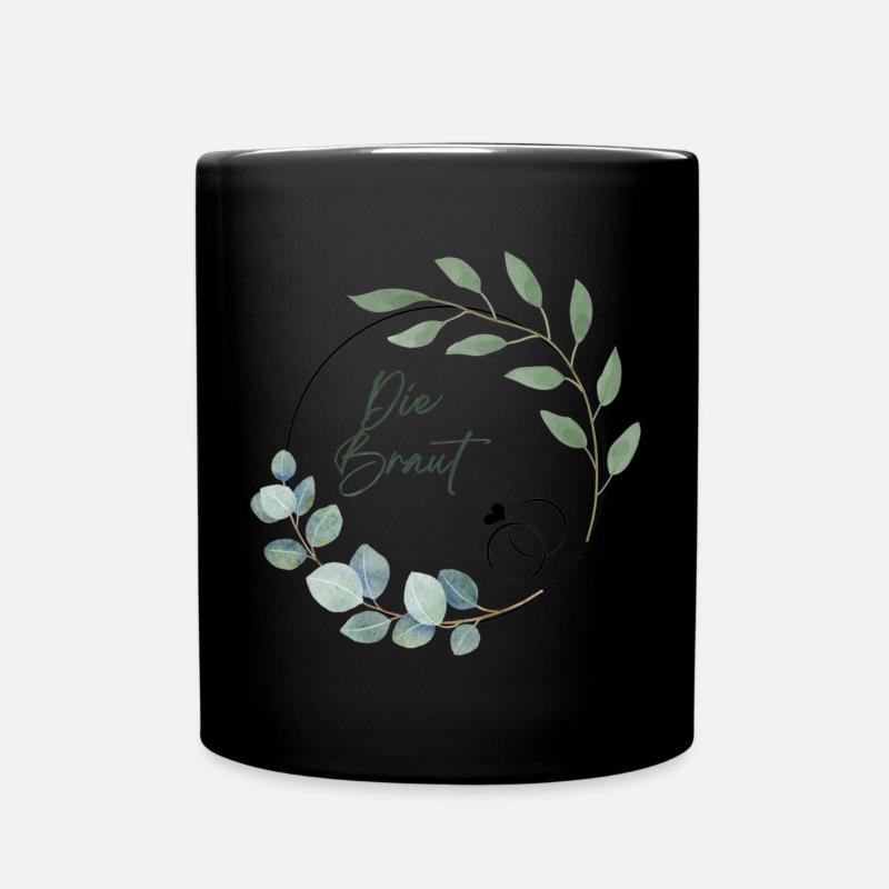 Junggesellinnenabschied Braut Efeu Kreis Vintage - Tasse einfarbig - Schwarz