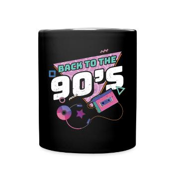 90er Jahre - Tasse einfarbig - Schwarz - Vorne
