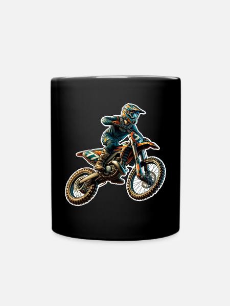 Motocross - Tasse einfarbig - Schwarz
