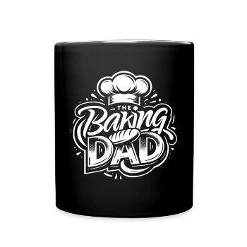 Baking Dad backender Papa unser Vater backt - Tasse einfarbig - Schwarz - Vorne