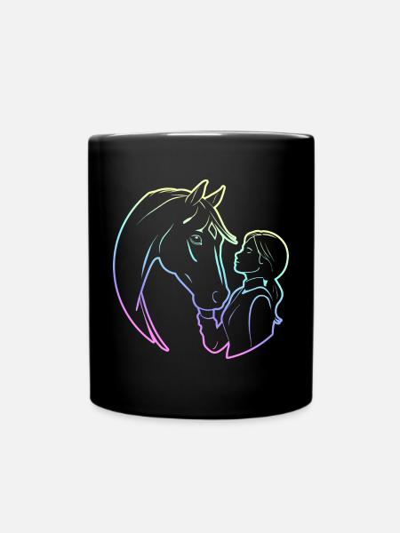 Équitation Cavalier Enfants Chevaux - Mug uni - noir