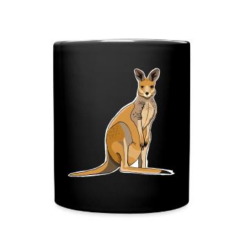 Kangaroo - Full Colour Mug - black - Front