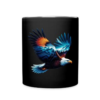 Adler - Tasse einfarbig - Schwarz - Vorne