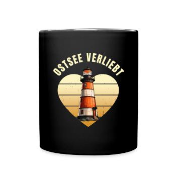 Ostsee verliebt - Tasse einfarbig - Schwarz - Vorne