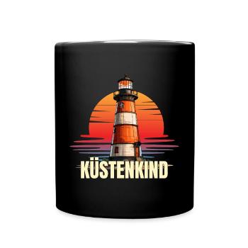 Küstenkind - Tasse einfarbig - Schwarz - Vorne