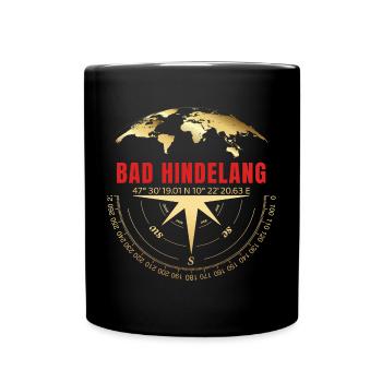 Koordinaten Bad Hindelang - Tasse einfarbig - Schwarz - Vorne