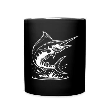 Marlin sauteur Marlin Design pour les pêcheurs sportifs - Mug uni - noir - Devant