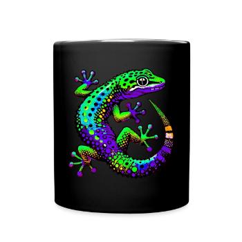 Gecko - Tasse einfarbig - Schwarz - Vorne