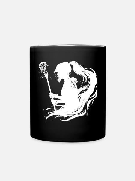 Lacrossespielerin - Tasse einfarbig - Schwarz