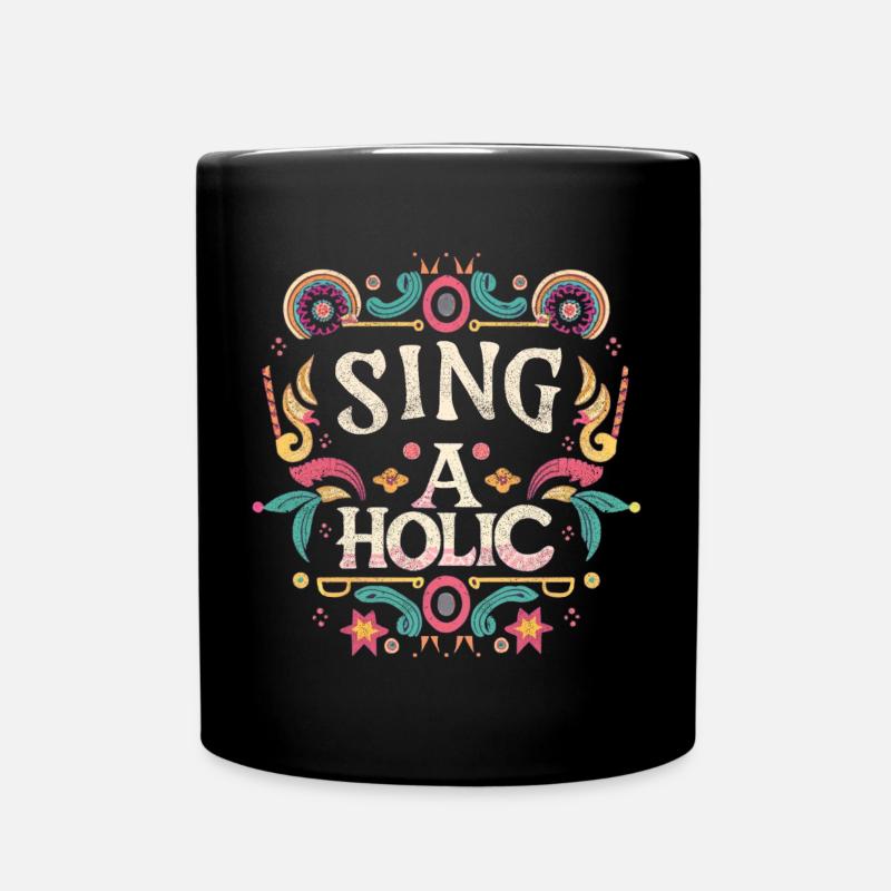 Sing-aholic - Tasse einfarbig - Schwarz