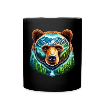 Bär - Tasse einfarbig - Schwarz - Vorne