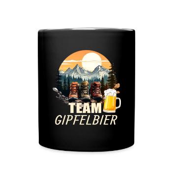 Team Gipfelbier - Tasse einfarbig - Schwarz - Vorne