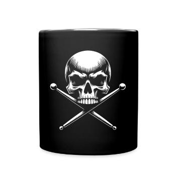 Crâne et pilons croisés - Mug uni - noir - Devant