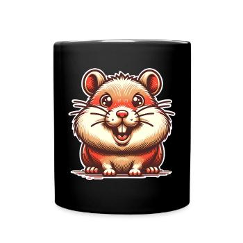 Hamster - Tasse einfarbig - Schwarz - Vorne