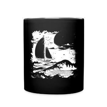 Dessin de voile - Mug uni - noir - Devant