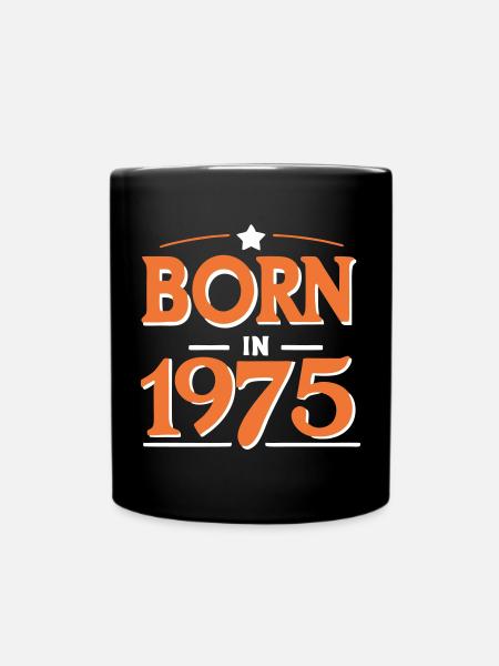 Born in 1975 – 50 years of Retro Kult - Full Colour Mug - black