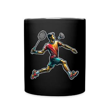 Badminton - Full Colour Mug - black - Front