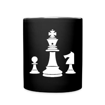 Chess Pieces Sketch - Full Colour Mug - black - Front