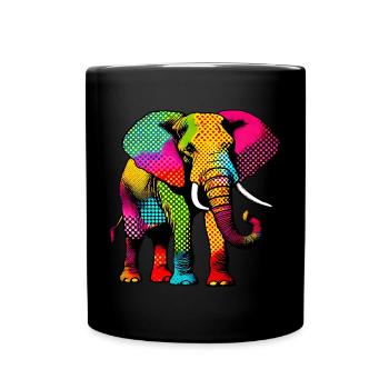 Elephant - Full Colour Mug - black - Front