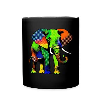 Elephant - Full Colour Mug - black - Front