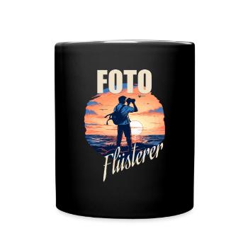 Foto Flüsterer - Tasse einfarbig - Schwarz - Vorne