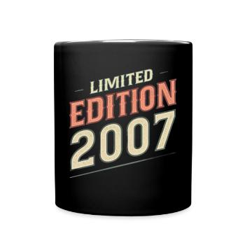Édition Limitée 2007 18ème Cadeau d’Anniversaire - Mug uni - noir - Devant