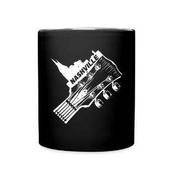 Nashville Tennessee USA Gitarre Skyline Musik - Tasse einfarbig - Schwarz - Vorne