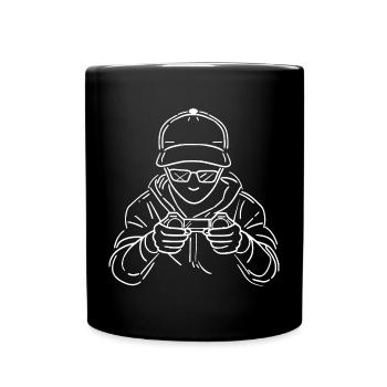 Gamer Drawing - Full Colour Mug - black - Front