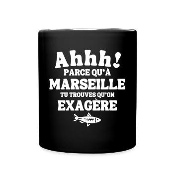 Marseille, je suis Marseillais, Marseillaise - Mug uni - noir - Devant