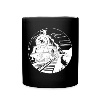 Graphique ferroviaire - Mug uni - noir - Devant
